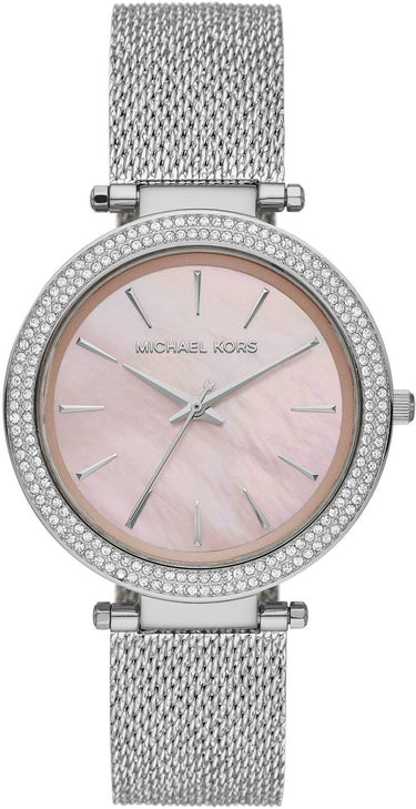 MICHAEL KORS Damen Armbanduhr DARCI 39 mm Strasssteine Armband Edelstahl MK4518